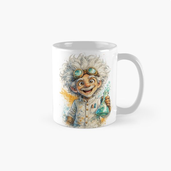 Item preview, Mad Scientist – Cute Cartoon Inventor Mascot designed and sold by AlexLineArt.