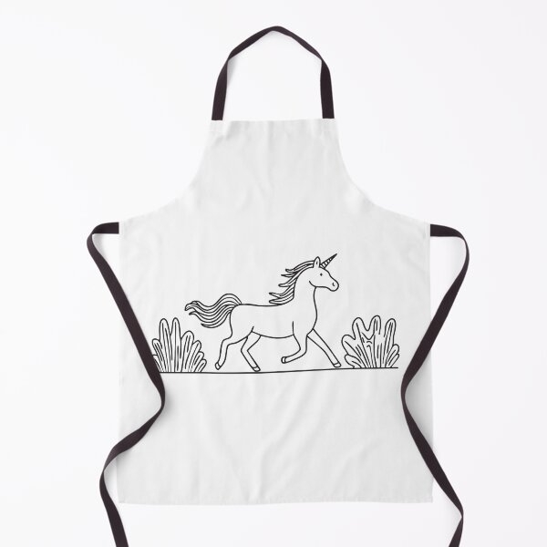Item preview, A unicorn cantering near a row of green bushes designed and sold by rasagamastore.
