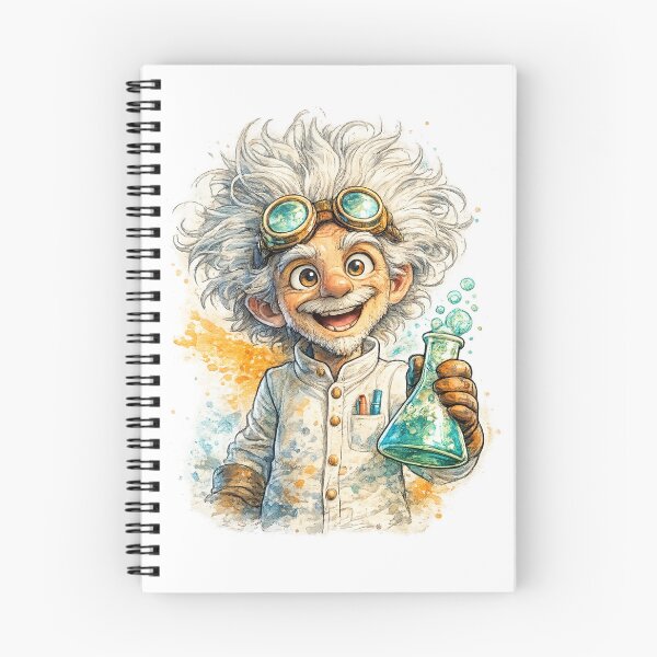 Item preview, Mad Scientist – Cute Cartoon Inventor Mascot designed and sold by AlexLineArt.