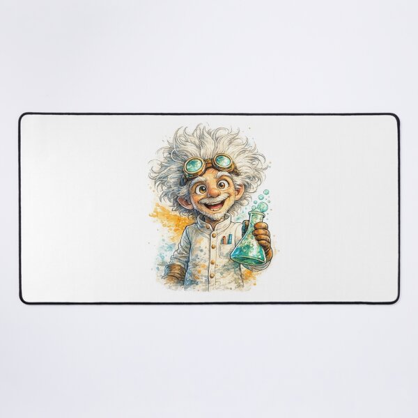 Item preview, Mad Scientist – Cute Cartoon Inventor Mascot designed and sold by AlexLineArt.