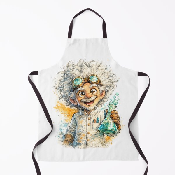 Item preview, Mad Scientist – Cute Cartoon Inventor Mascot designed and sold by AlexLineArt.