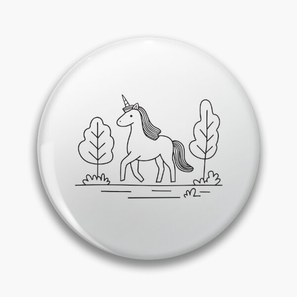 Item preview, A unicorn making its way down a narrow trail in the forest designed and sold by rasagamastore.