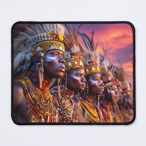 Item preview, Traditional Tribal Ceremony at Sunset in Nature designed and sold by Artessie.