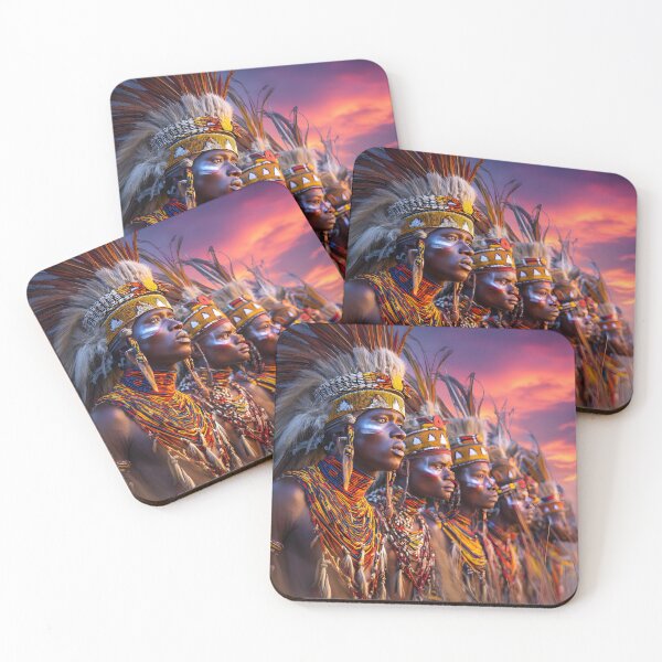 Item preview, Traditional Tribal Ceremony at Sunset in Nature designed and sold by Artessie.