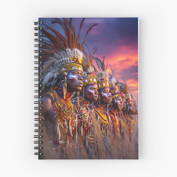 Item preview, Traditional Tribal Ceremony at Sunset in Nature designed and sold by Artessie.