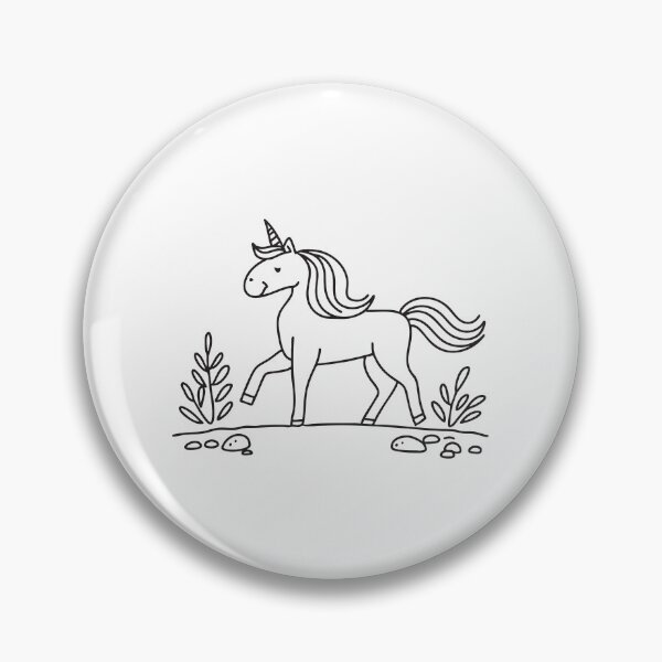 Item preview, A unicorn pacing quietly across a wooded narrow path designed and sold by rasagamastore.