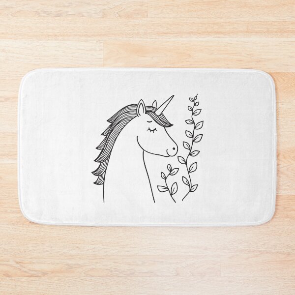 Item preview, A unicorn horn gently brushing through hanging vines designed and sold by rasagamastore.