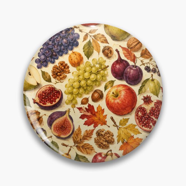 Item preview, Autumn Harvest Watercolor Pattern | Fall Fruits, Leaves & Botanical Seamless Design designed and sold by DreamPixelPrint.