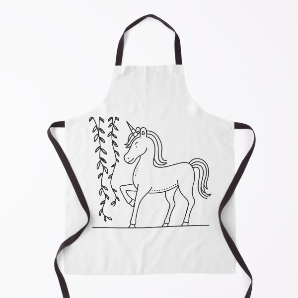 Item preview, A unicorn strolling with its horn brushing soft vines designed and sold by rasagamastore.