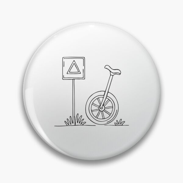 Item preview, A unicycle leaning next to a fallen street sign designed and sold by rasagamastore.