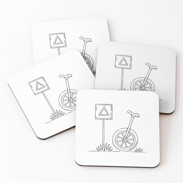 Item preview, A unicycle leaning next to a fallen street sign designed and sold by rasagamastore.