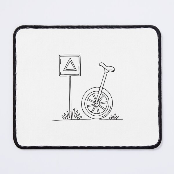 Item preview, A unicycle leaning next to a fallen street sign designed and sold by rasagamastore.