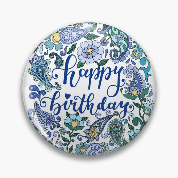 Item preview, Happy Birthday in Paisley designed and sold by Mirabel Design.