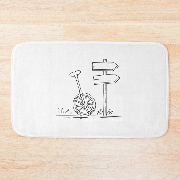 Item preview, A unicycle resting beside a knockedover road sign designed and sold by rasagamastore.