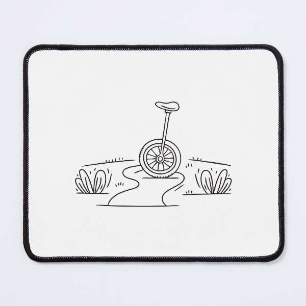 Item preview, A unicycle lying on its side along a garden walkway designed and sold by rasagamastore.