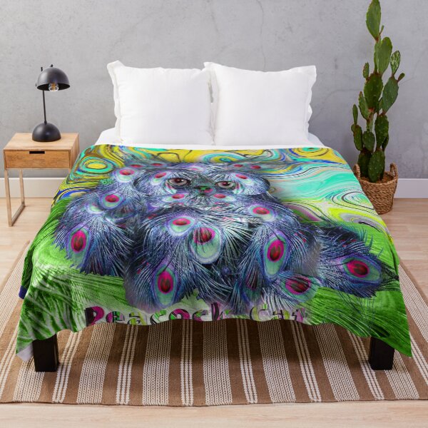 Item preview, Feathered Cat - Peacock Cat (Original graphic by ACCI) designed and sold by VanyssaGraphics.