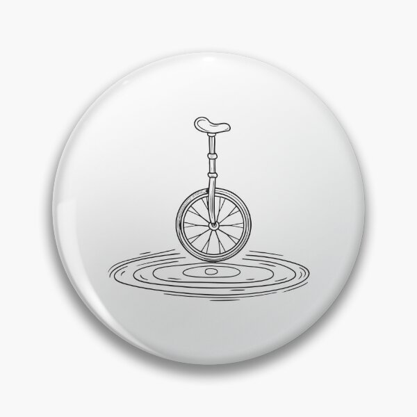 Item preview, A unicycle parked close to a chalk ring drawn on pavement designed and sold by rasagamastore.