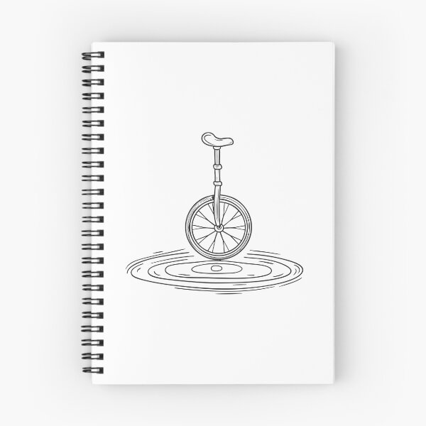 Item preview, A unicycle parked close to a chalk ring drawn on pavement designed and sold by rasagamastore.