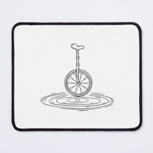 Item preview, A unicycle parked close to a chalk ring drawn on pavement designed and sold by rasagamastore.