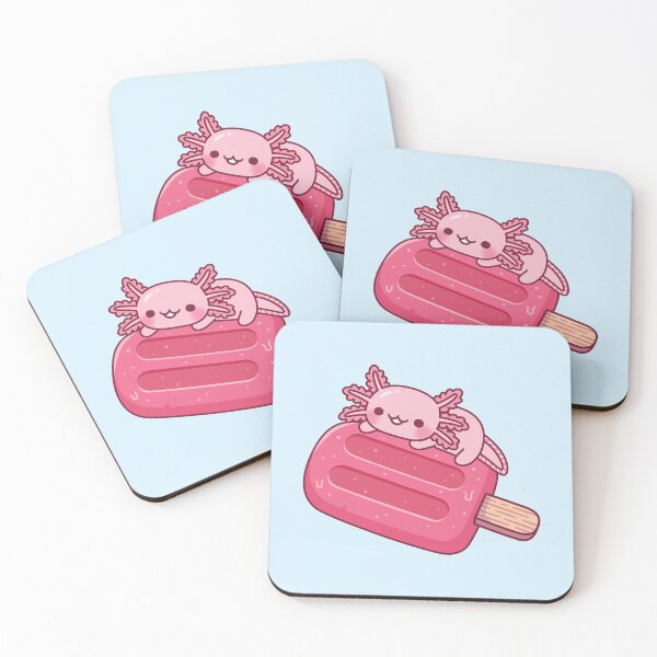 Item preview, Cute Axolotl Chilling On Red Ice Lolly designed and sold by rustydoodle.