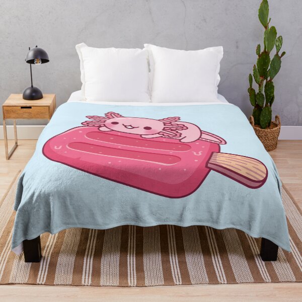Item preview, Cute Axolotl Chilling On Red Ice Lolly designed and sold by rustydoodle.