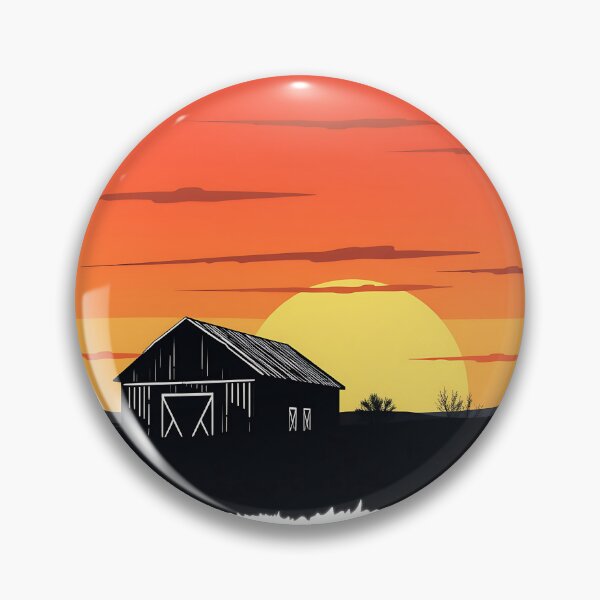 Item preview, Barn Silhouette at Sunset designed and sold by T-domain.