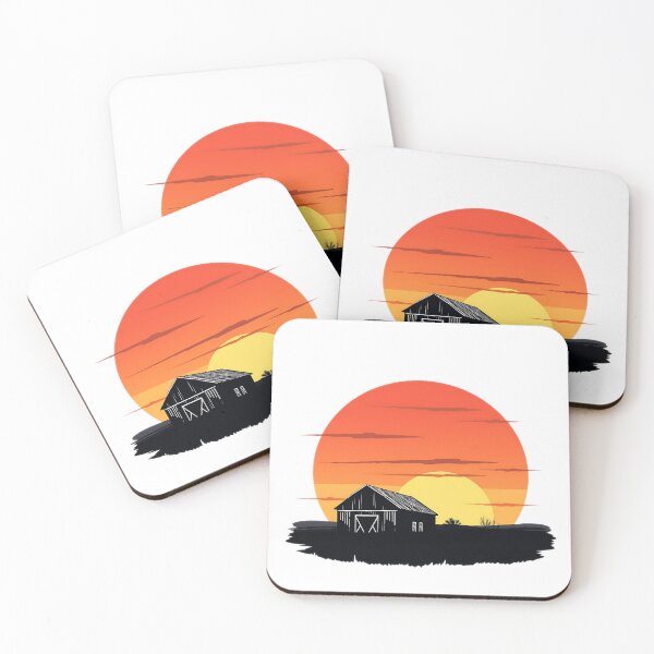 Item preview, Barn Silhouette at Sunset designed and sold by T-domain.
