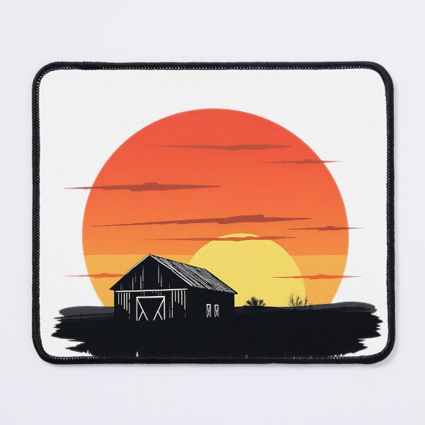 Item preview, Barn Silhouette at Sunset designed and sold by T-domain.