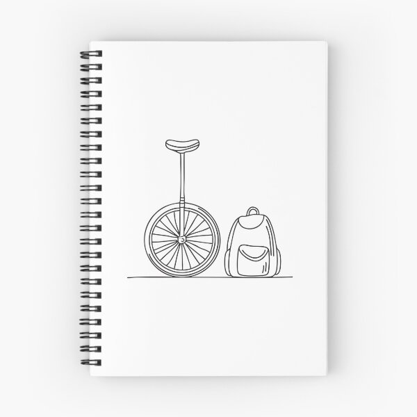 Item preview, A unicycle propped beside a brick wall and a backpack designed and sold by rasagamastore.