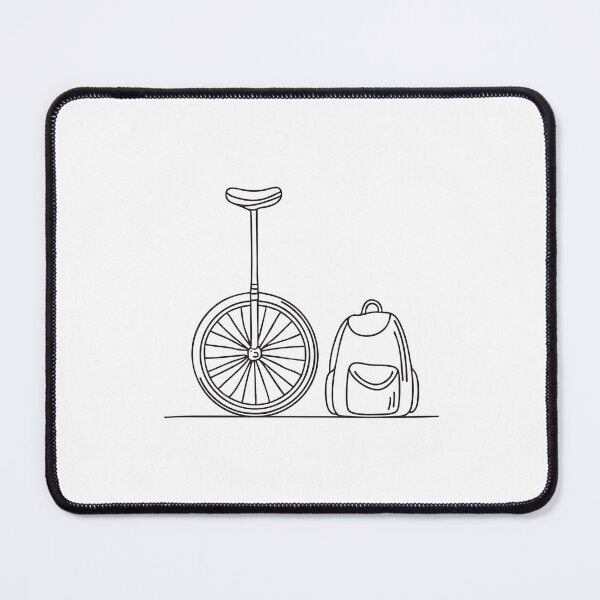 Item preview, A unicycle propped beside a brick wall and a backpack designed and sold by rasagamastore.
