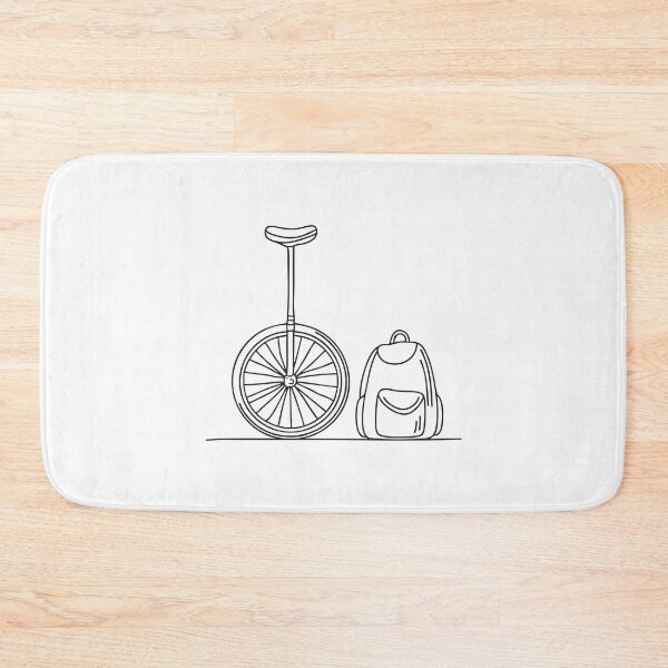 Item preview, A unicycle propped beside a brick wall and a backpack designed and sold by rasagamastore.