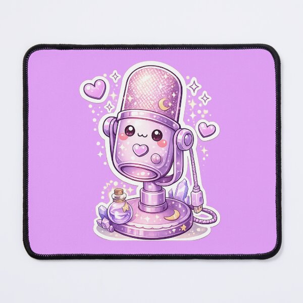 Item preview, Enchanted Kawaii Microphone Sticker designed and sold by Christiana-Art.