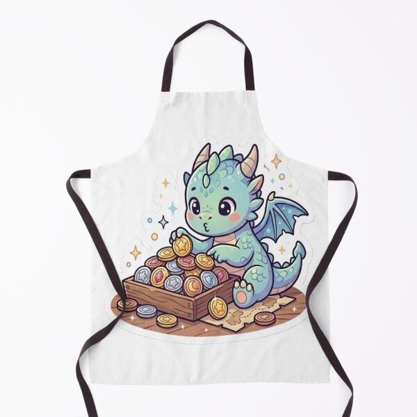 Item preview, Cute Baby Dragon Treasure Sticker | Kawaii Fantasy Dragon with Treasure Chest | Magical Creature Cartoon Sticker designed and sold by AdityaShop18.
