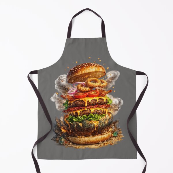 Item preview, Explosive Layered Burger: Dramatic Onion Rings Stack Burger Art designed and sold by irfanshikh.