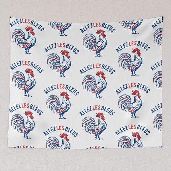 Item preview, Allez Les Bleus French Rooster Soccer Fan designed and sold by DarylPope.