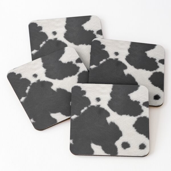 Item preview, Cow Print Fur Texture Black and White Animal Pattern designed and sold by GalaMine.