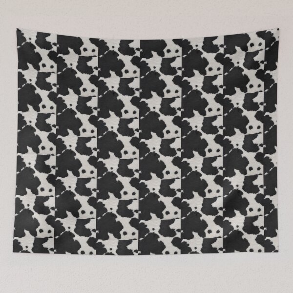 Item preview, Cow Print Fur Texture Black and White Animal Pattern designed and sold by GalaMine.