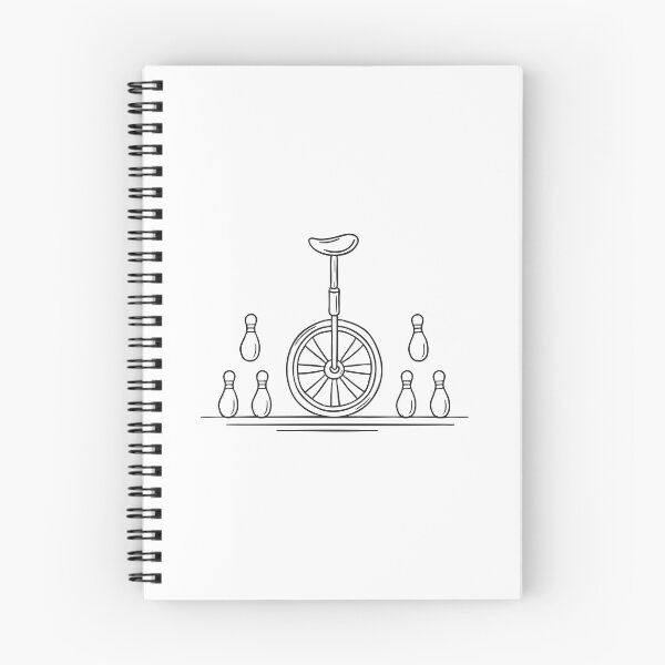 Item preview, A unicycle set beside juggling tools lying on pavement designed and sold by rasagamastore.