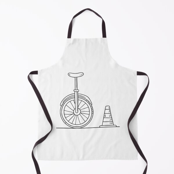 Item preview, A unicycle resting next to a traffic cone on the sidewalk designed and sold by rasagamastore.