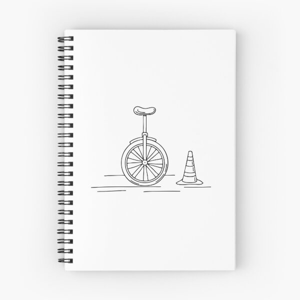 Item preview, A unicycle lying close to a single traffic cone on pavement designed and sold by rasagamastore.