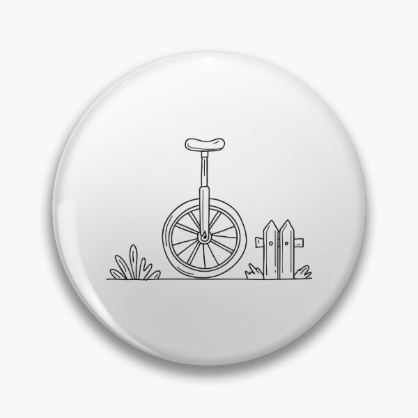 Item preview, A unicycle balanced beside a wooden fence post designed and sold by rasagamastore.