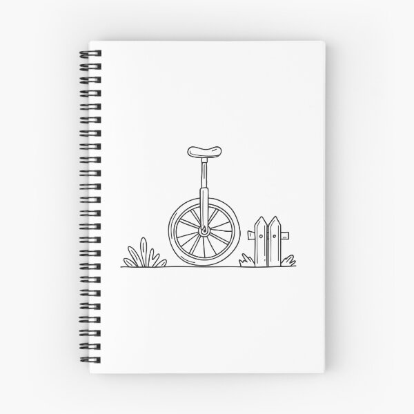 Item preview, A unicycle balanced beside a wooden fence post designed and sold by rasagamastore.