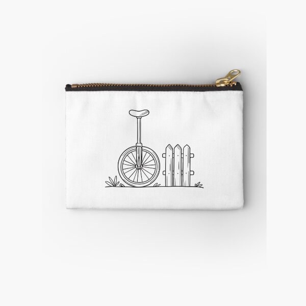 Item preview, A unicycle standing near a post at the edge of a fence designed and sold by rasagamastore.