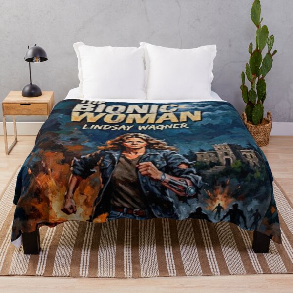 Item preview, The Bionic Woman Retro Sci-Fi Action Tribute Art Poster designed and sold by Art's Diner.