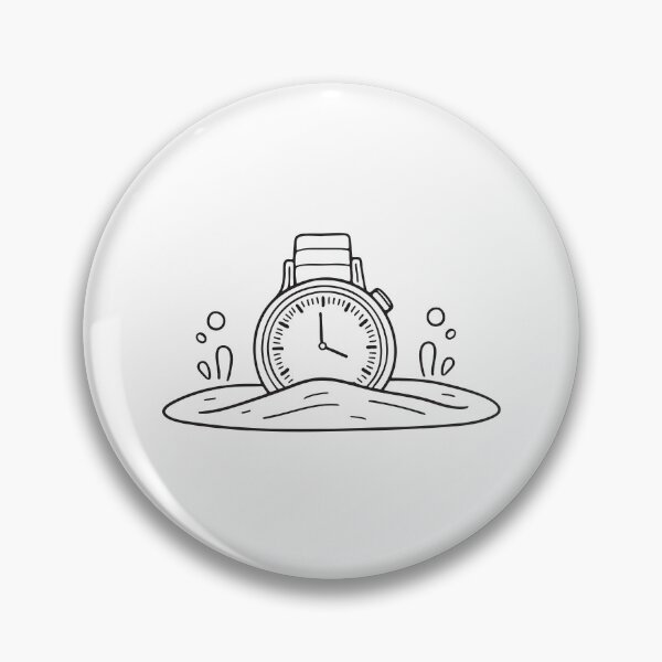 Item preview, A timepiece resting facedown in the sand under water designed and sold by rasagamastore.