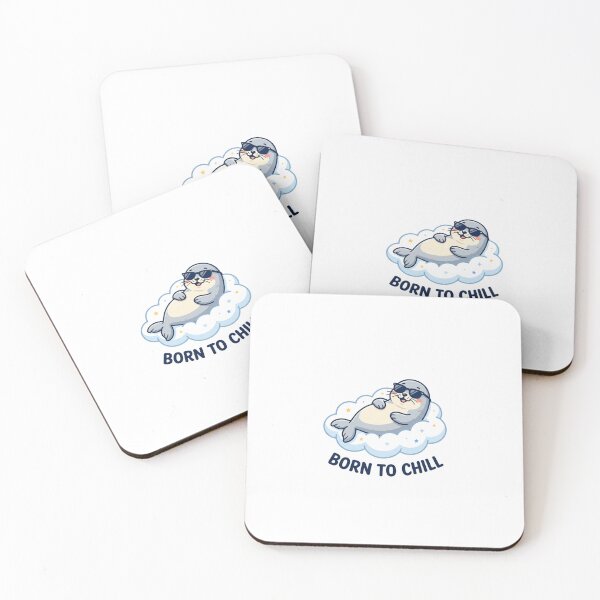 Item preview, Born to Chill Cute Seal designed and sold by StickerMaker.pk.