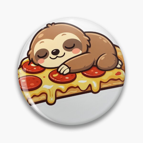 Item preview, Cute Sloth Pizza - Kawaii Sleeping Animal Food Sticker designed and sold by AuraArtistica.