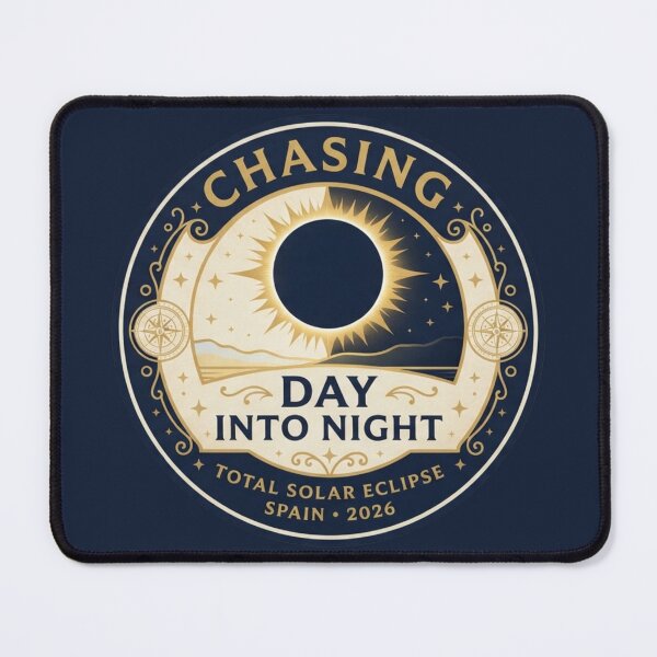 Item preview, Chasing Day Into Night Eclipse Spain 2026 designed and sold by CalmCapy Co.