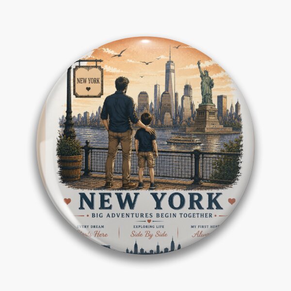 Item preview, New York Father Son Duo Big Adventures Begin Together designed and sold by BagFactoryUK.