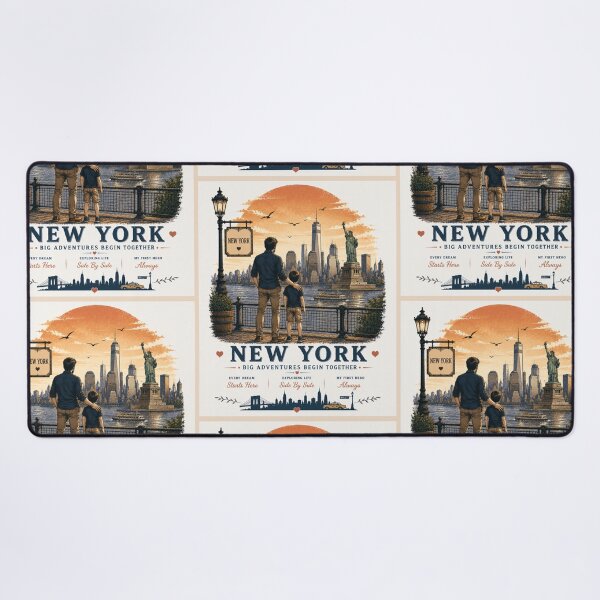 Item preview, New York Father Son Duo Big Adventures Begin Together designed and sold by BagFactoryUK.